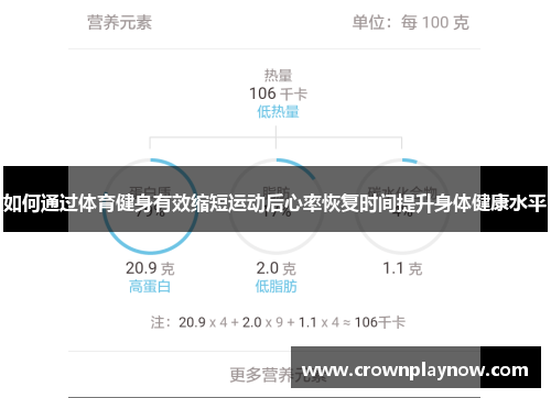 如何通过体育健身有效缩短运动后心率恢复时间提升身体健康水平